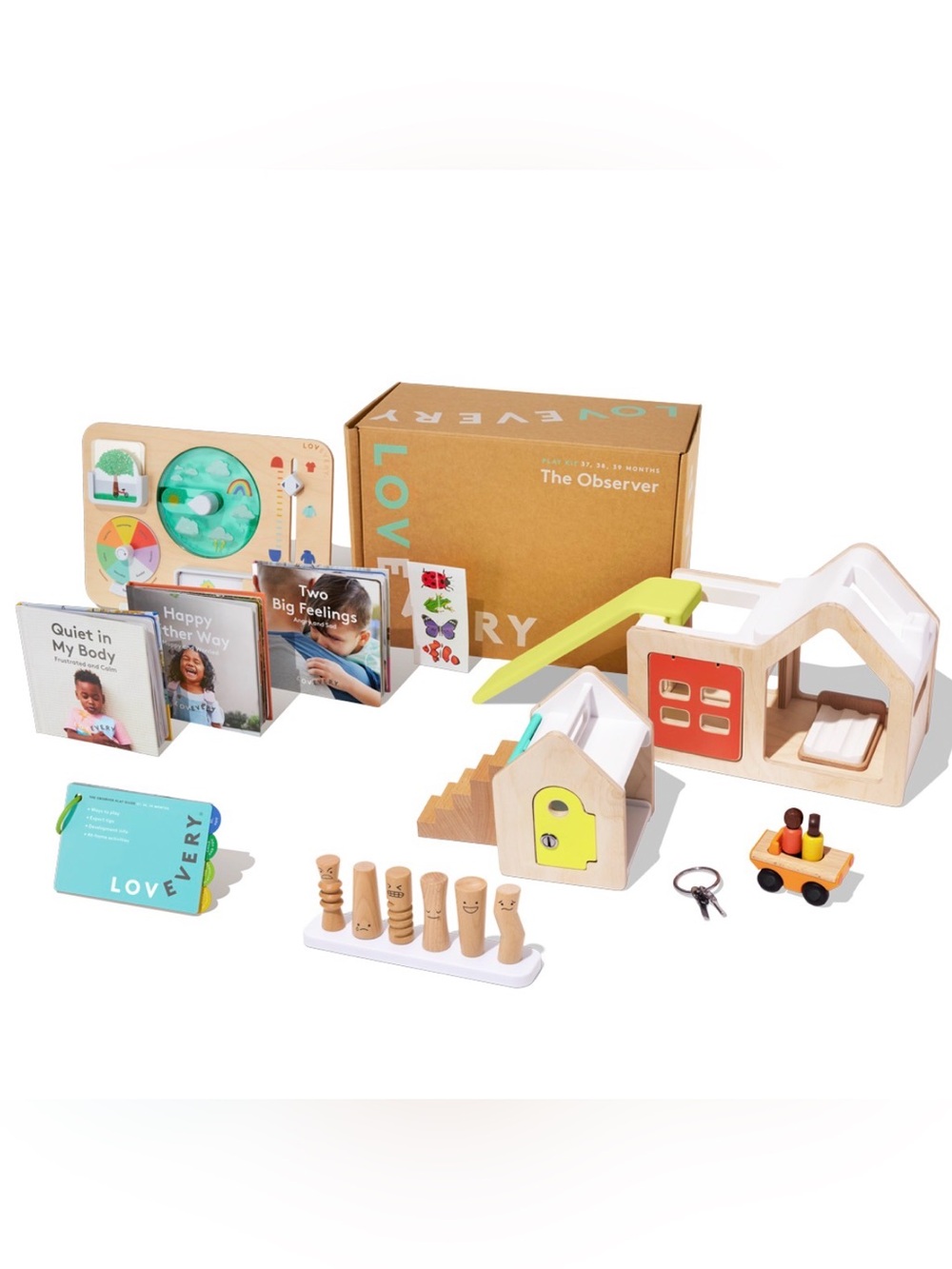 Lovevery The Observer, 37, 38, 39 months. Wooden Play & Learning Activity Set